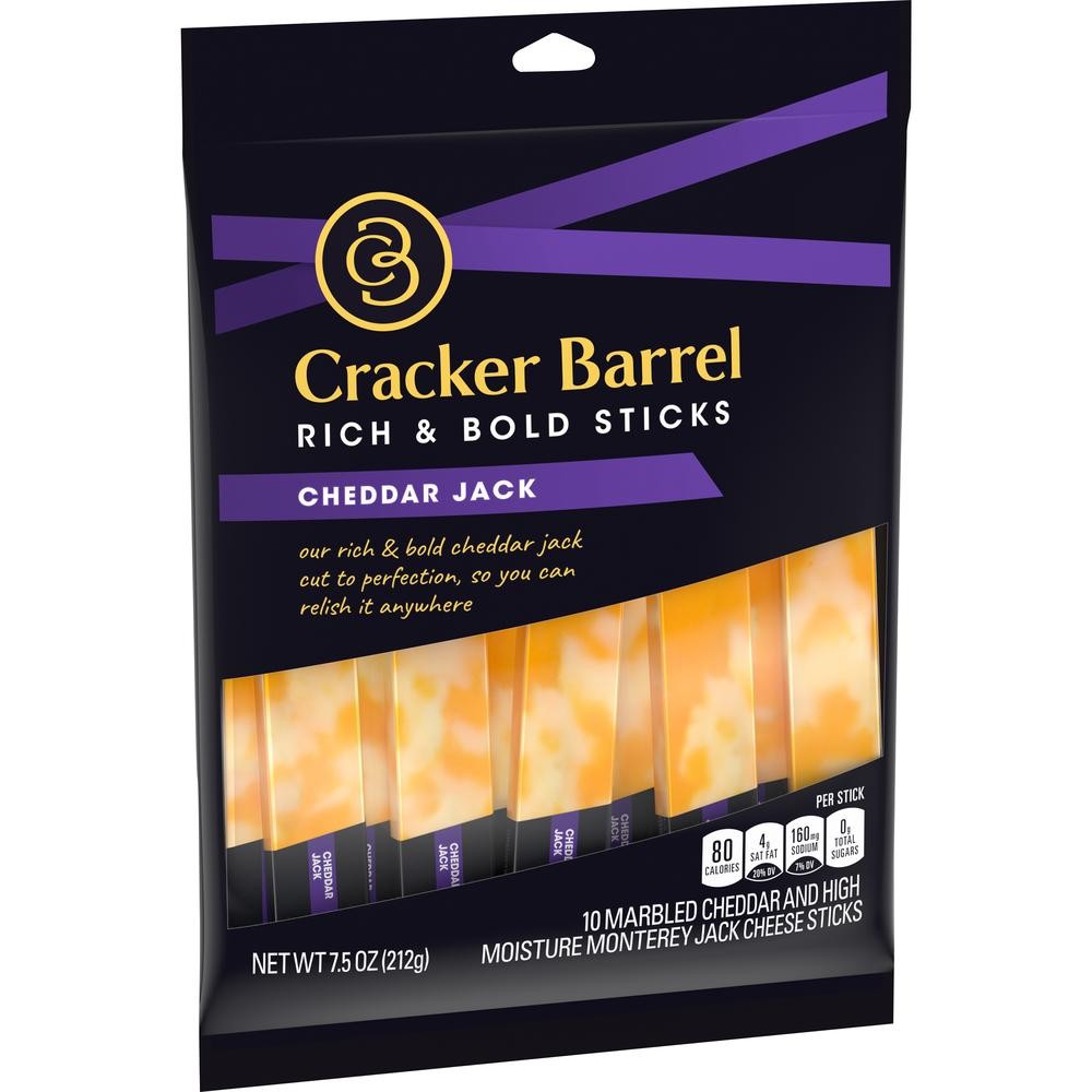 Cracker Barrel Cheddar Jack Cheese Sticks - 7.5 Oz