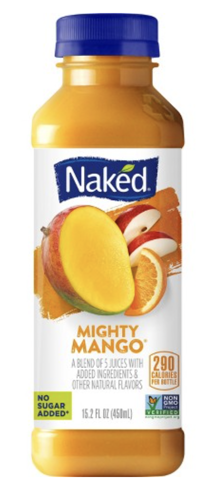 Naked Mighty Mango Juice Gluten Free Vegan Kosher - 15.2 Fl Oz
