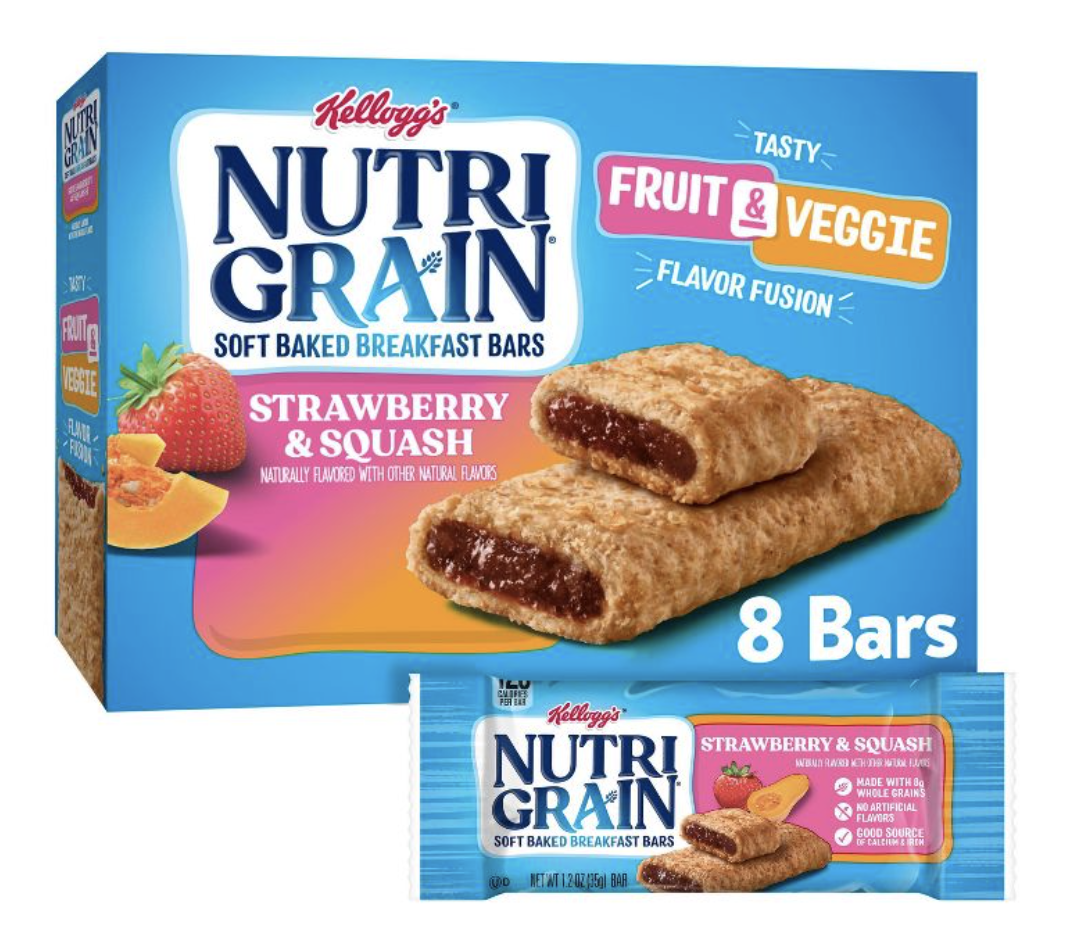 Nutri-Grain Soft Baked Breakfast Bars Strawberry and Squash 8ct - 9.4 Oz