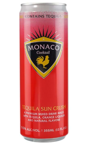 Monaco Sun Crush Tequila Cocktail - 12 Fl Oz