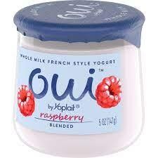 Yoplait Oui French Style Yogurt Raspberry - 5 oz