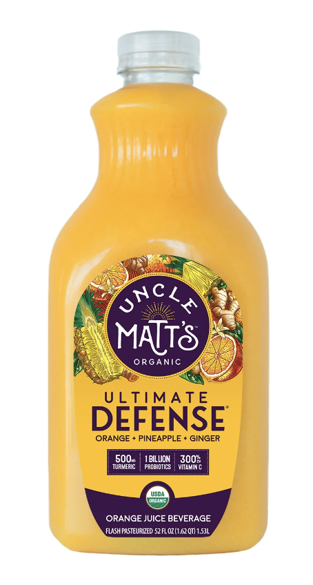 Uncle Matt's Organic Ultimate Defense Orange + Pineapple + Ginger - 52 Fl Oz