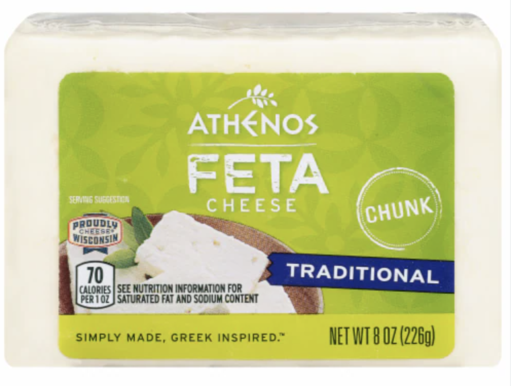 Athenos Traditional Feta Cheese Chunk - 8 oz