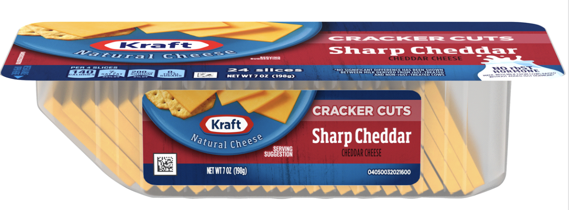 Kraft Cracker Cuts Sharp Cheddar 24 Slices - 7 oz