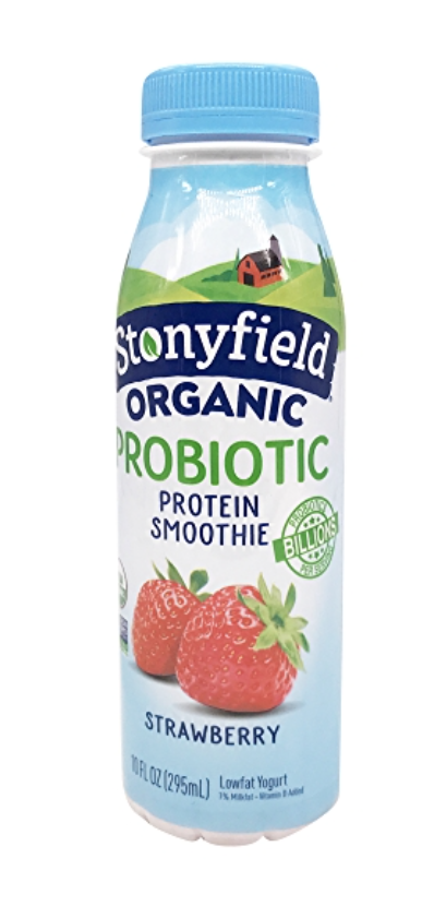 Stonyfield Organic Probiotic Protein Smoothie Strawberry - 10 Fl Oz