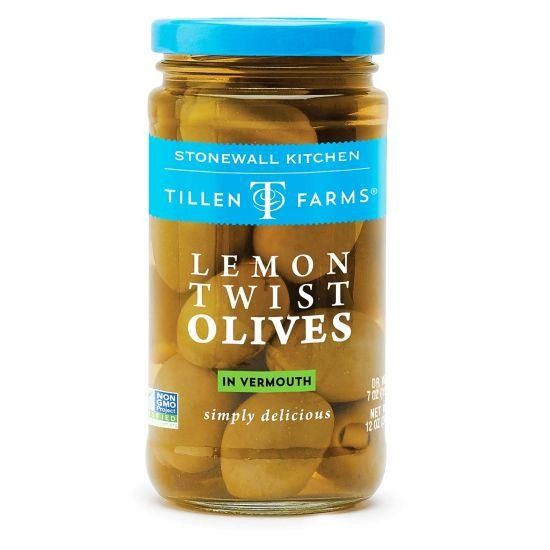 Tillen Farms Stonewall Kitchen Lemon Twist  Olives in Vermouth - 12 Oz