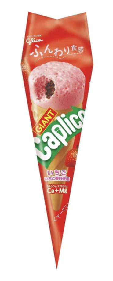 Glico Giant Caplico Strawberry Cone - 34g