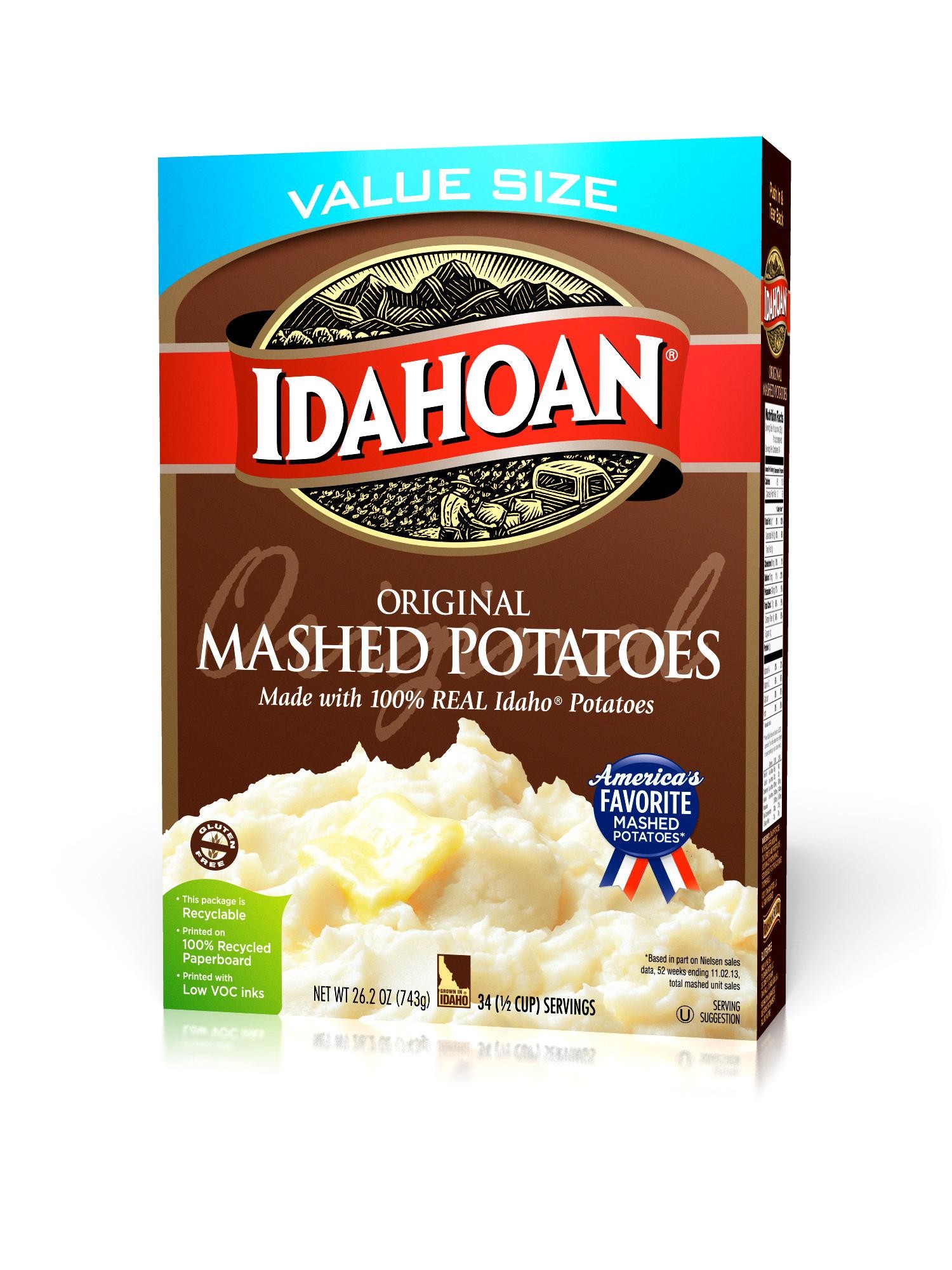 Idahoan Original Mashed Potatoes Gluten Free - 26.2 Oz Box