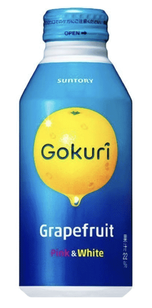 Suntory Gokuri Grape Fruit Soft Drink - 14 Oz