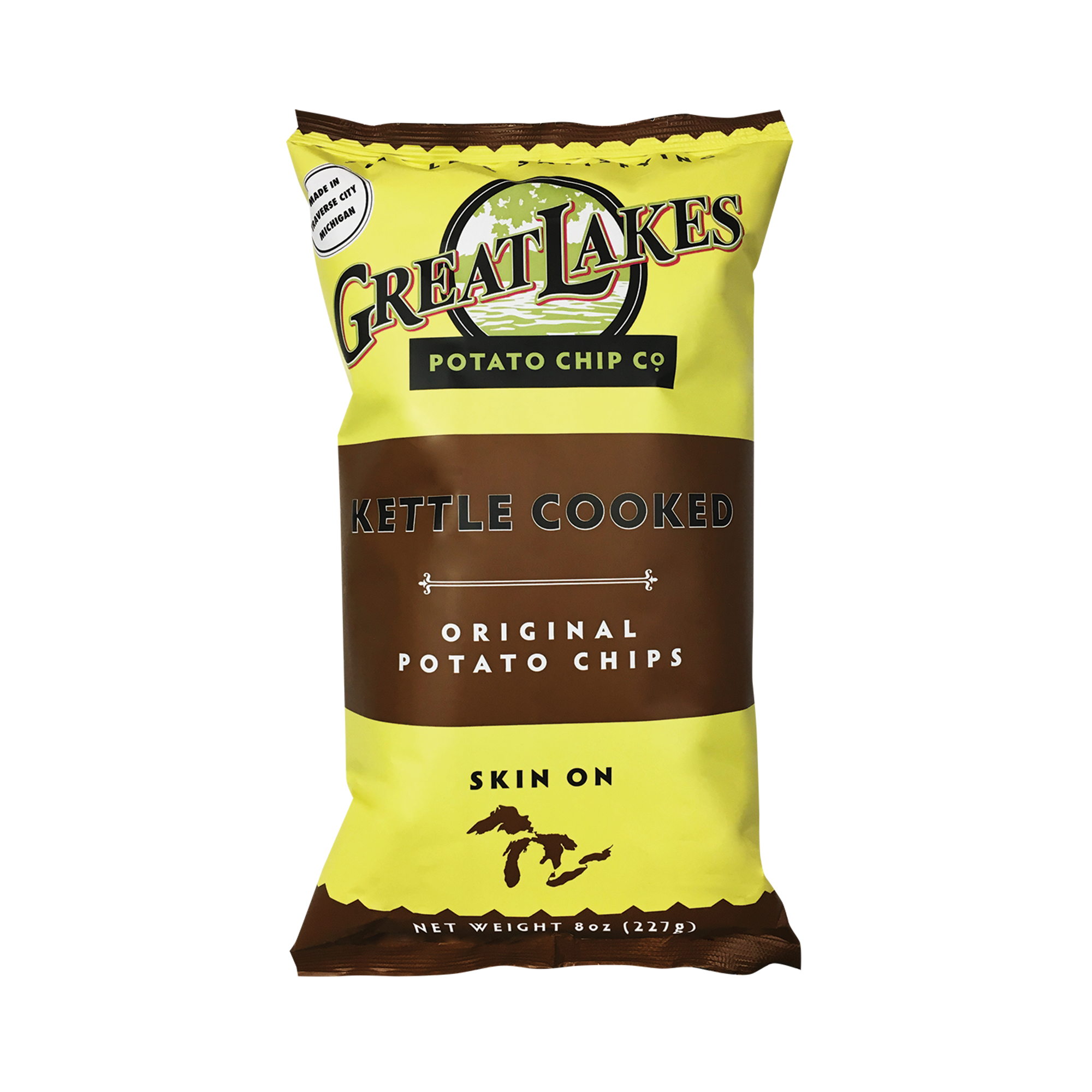 Great Lakes Potato Chips Kettle Cooked Original - 8 Oz