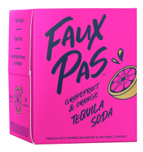 Faux Pas Grapefruit & Orange Tequila Soda 4 pk - 8.5 Oz Can