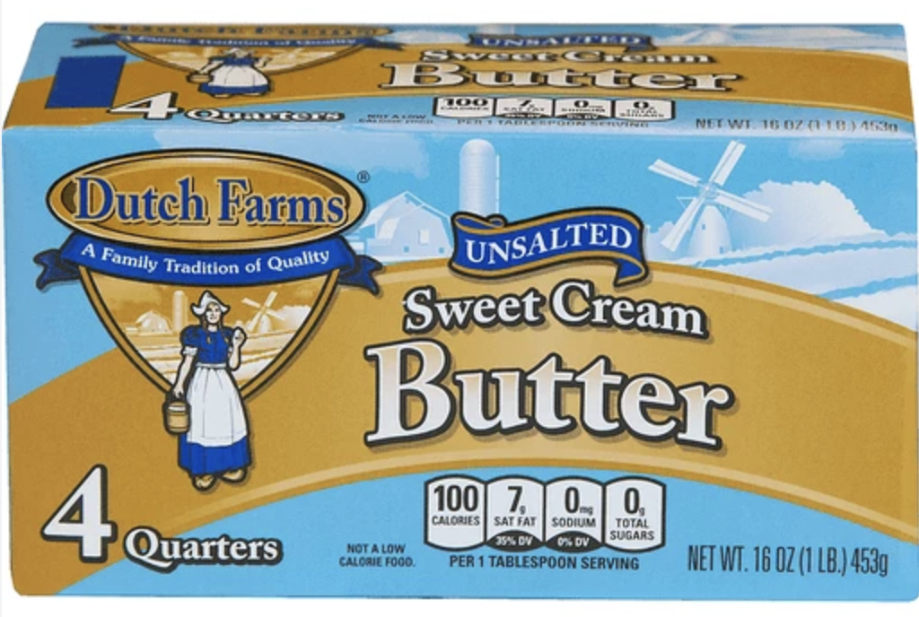 Dutch Farms Unsalted Sweet Cream Butter - 16 oz