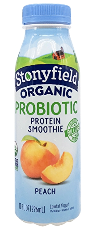 Stonyfield Organic Probiotic Protein Smoothie Peach - 10 Fl Oz