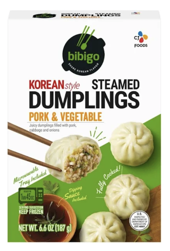 CJ Foods Bibigo Korean Steamed Dumplings Chicken & Vegetable with Sauce - 6.6 oz