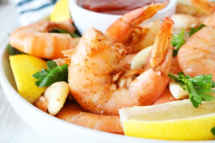 The River Boat Shrimp Plate - STEAMED (6pc)