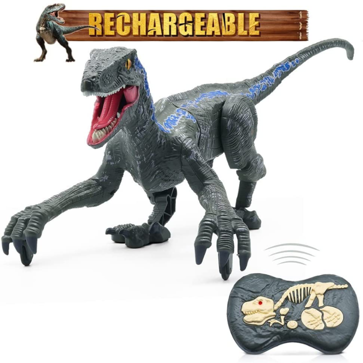 Remote Control Rc Velociraptor Dinosaur Toy