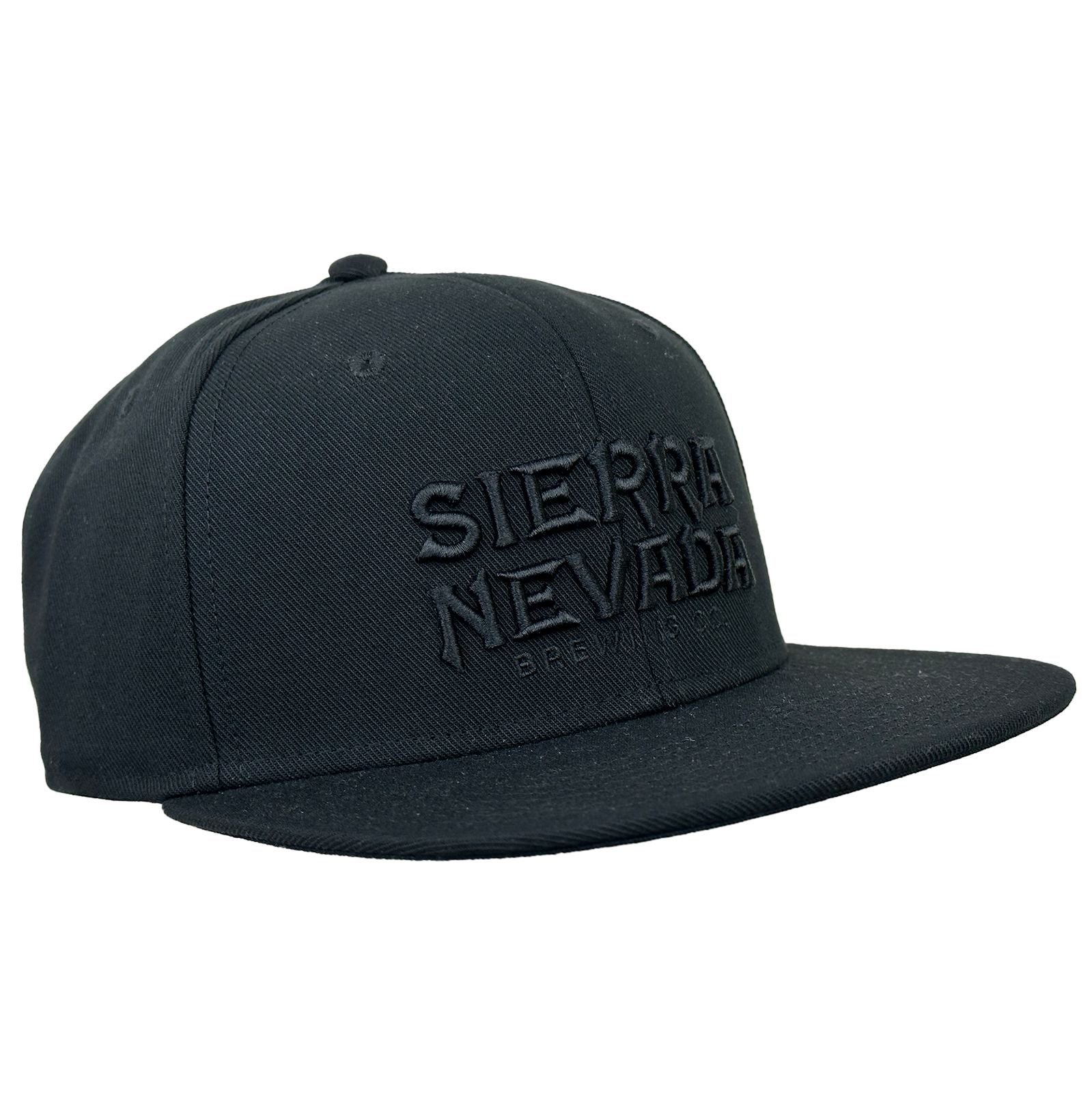 Stacked Text Hat Black