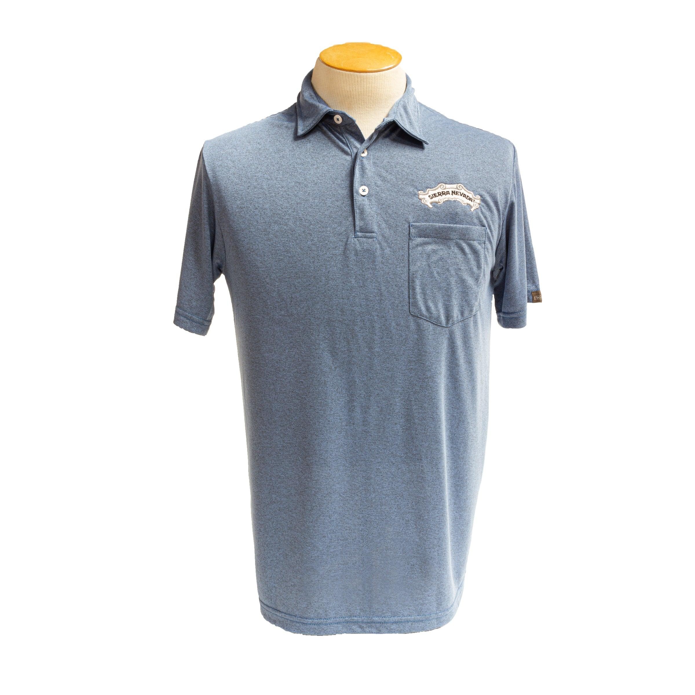 Recover Sport Polo Heathered Blue - S, Heather Blue