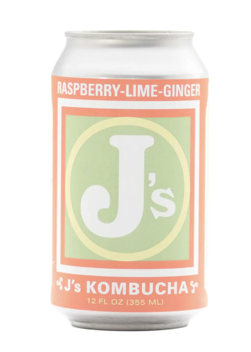 12oz J's Kombucha - Rasp-Lime-Ginger (Can)