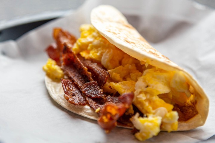 2. Egg & Bacon Taco