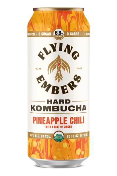 Flying Embers Pineapple Chili Hard Kombucha Single 16oz Can