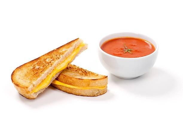 Tomato Basil Bisque and Grilled Cheese Combo