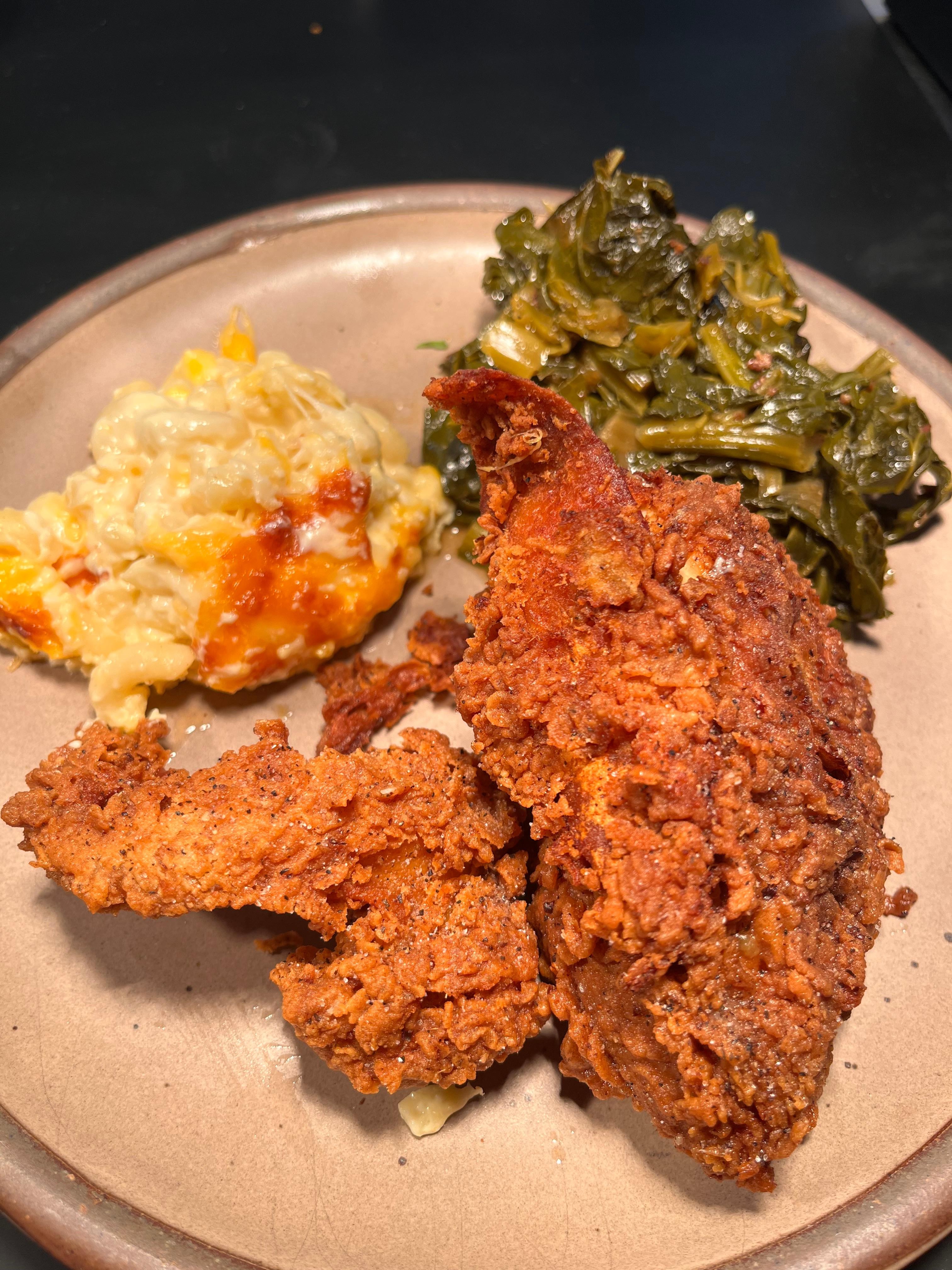 Fried Chicken White Lunch Plate