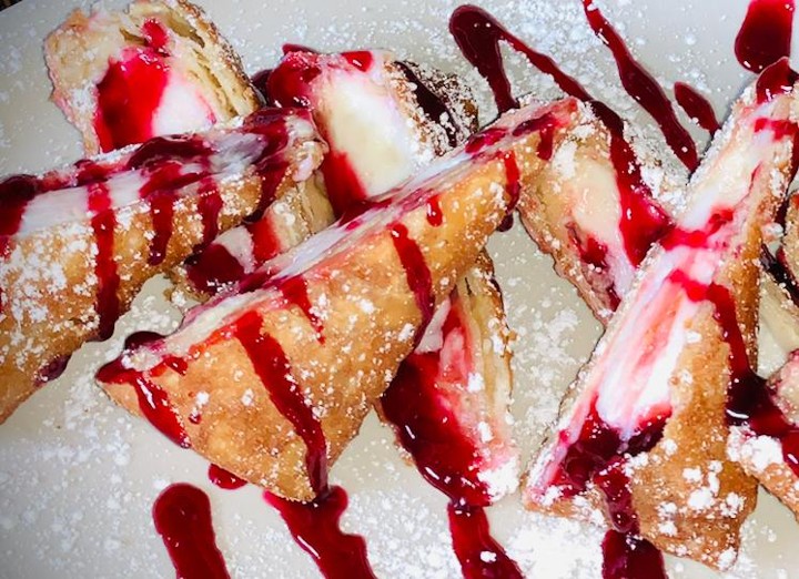 Deep Fried Raspberry Cheesecake