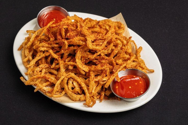 Chili-Rubbed Onion Strings