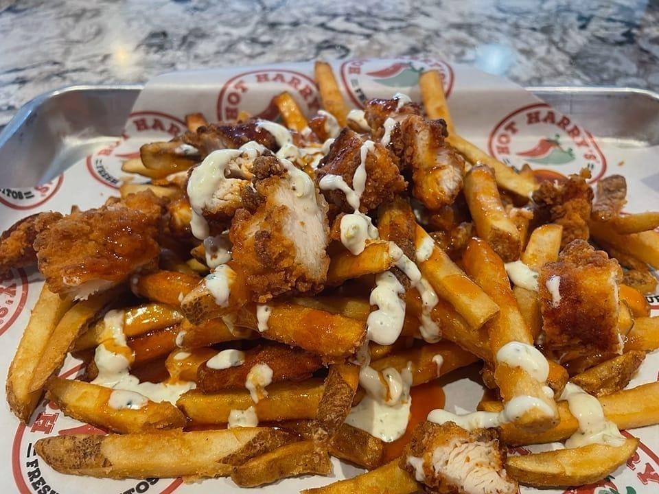 Buffalo Fries with Diced Chicken Tenders