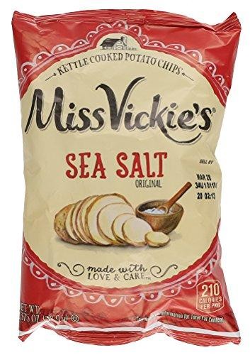 Miss Vickie S Kettle Cooked Sea Salt Potato Chips  1.375 Oz Bag  64/Carton