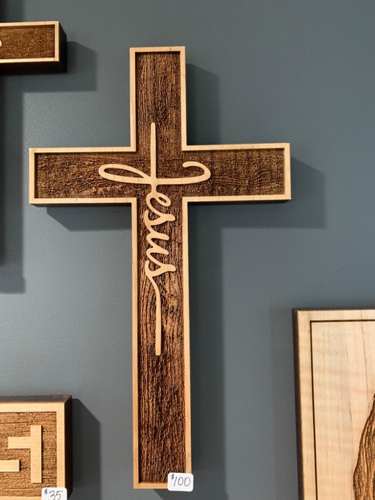 JPS Jesus Cross L (Wood)