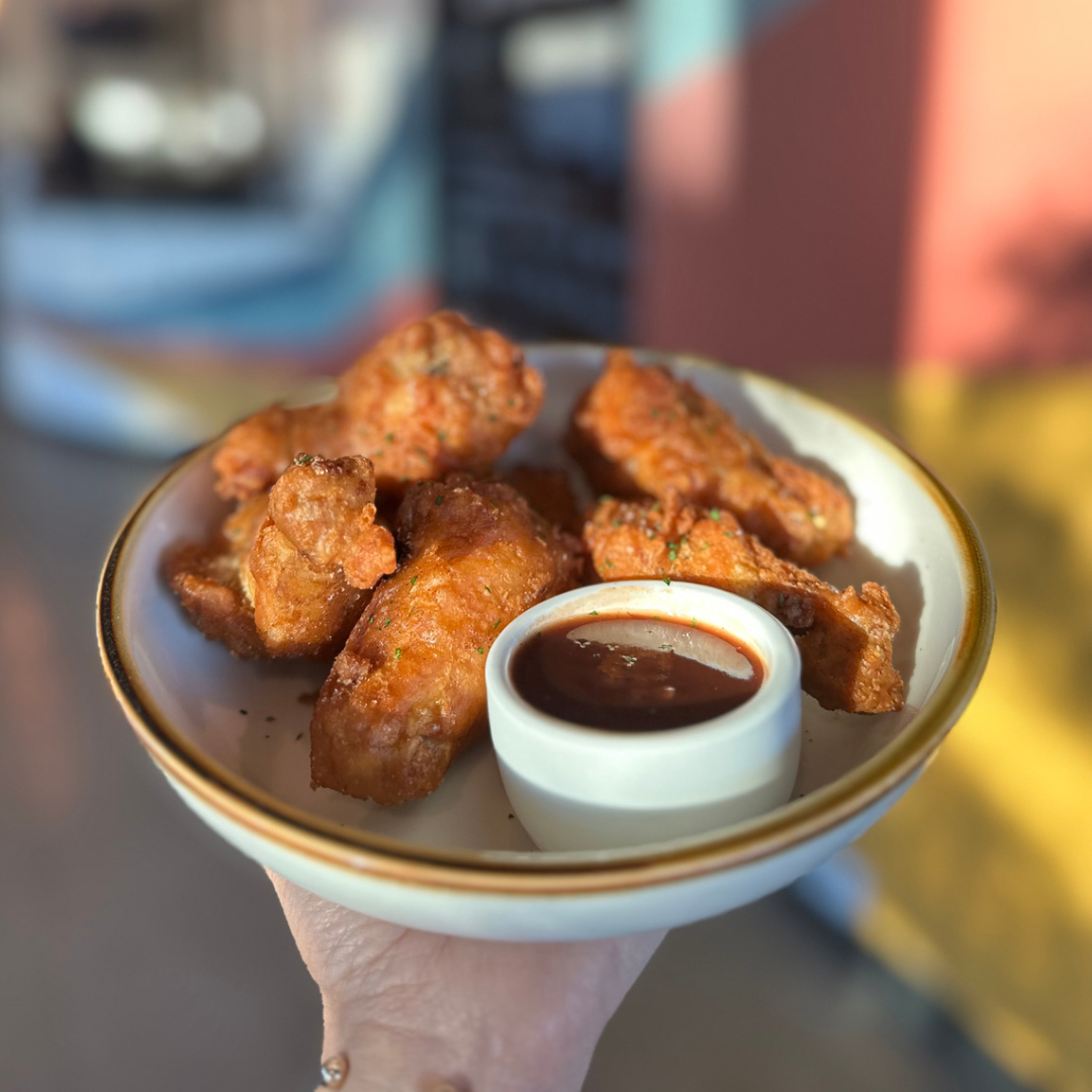 SINGLE Beer Battered Wings with Lebanese 7-Spice served with Spicy Pomegranate Sauce