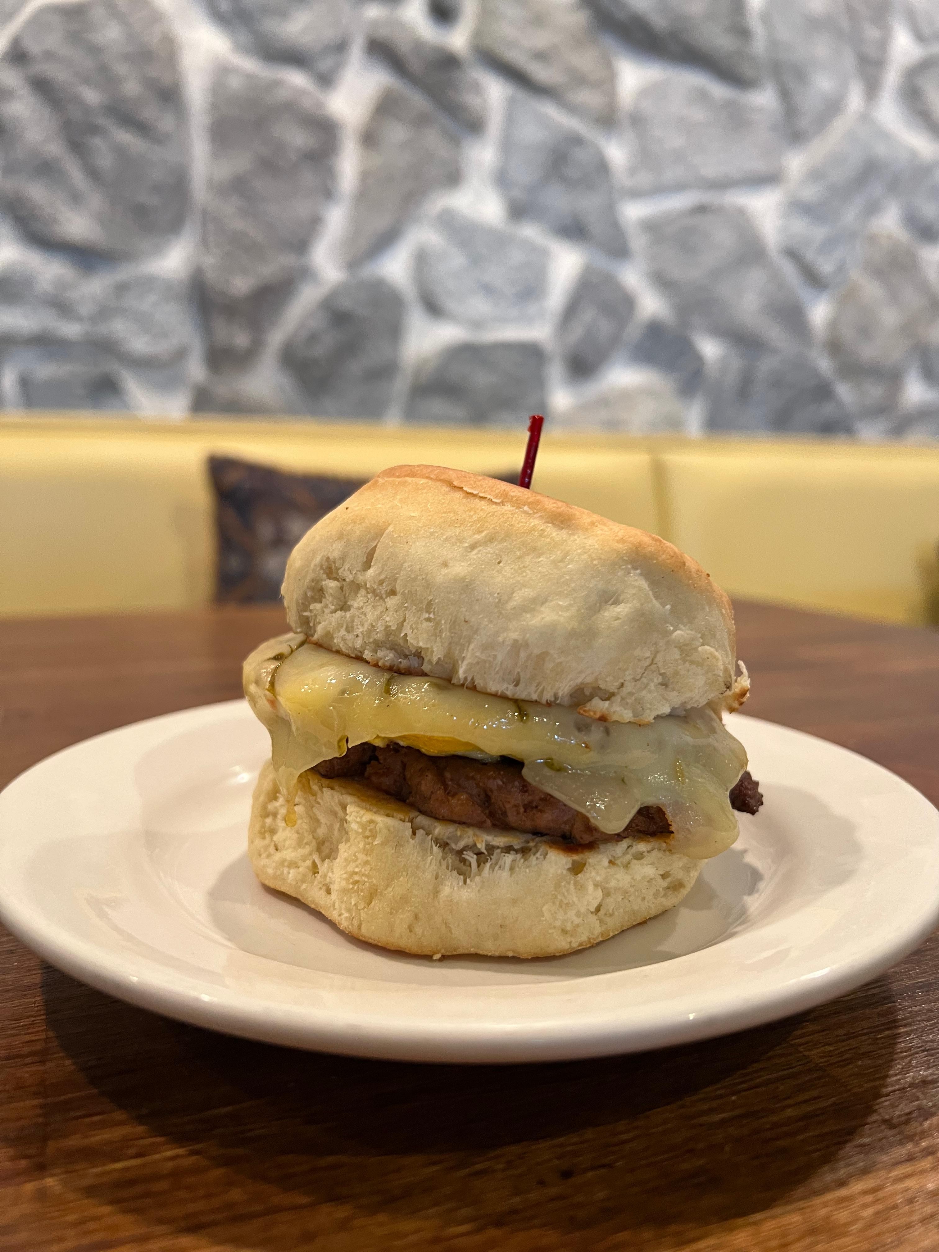 Weekend Biscuit Special with Porter Road Butcher Chorizo, Griddle Fried Egg and Pepperjack Cheese