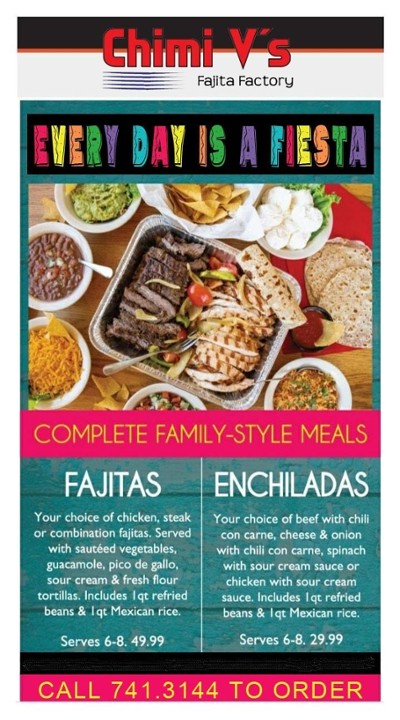 Fajita Family Style Meal -- Serves 6-8 people