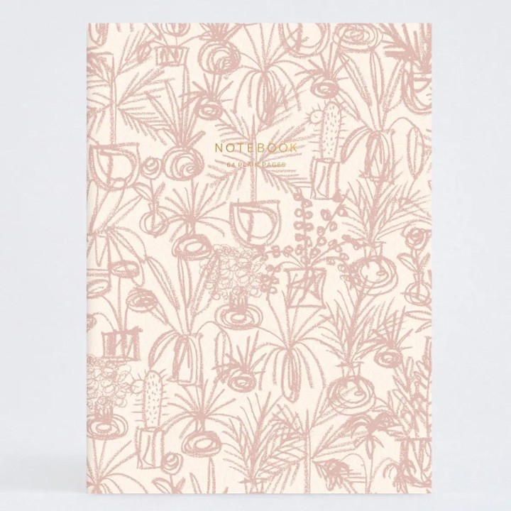 WRA Pink plants notebook