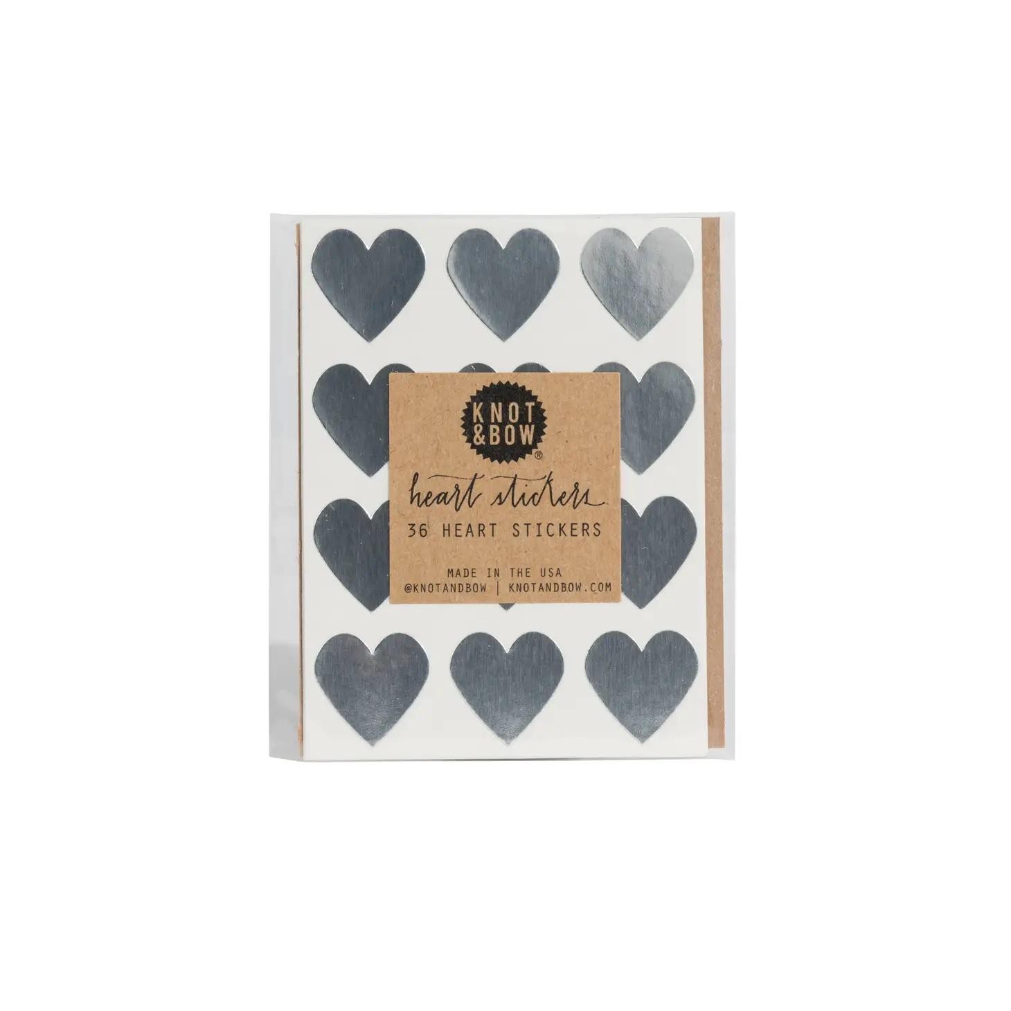 KNO Heart stickers silver