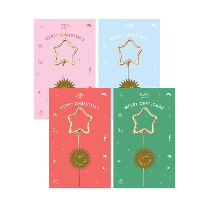 TOP Merry Christmas sparkler card