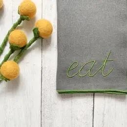 DOT Eat everyday napkins grey & moss