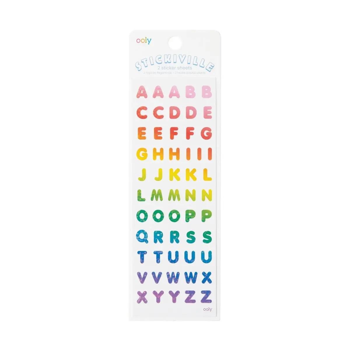 OOL Stickiville rainbow letters