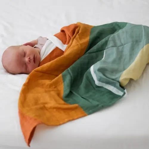 SAV Desert rainbow muslin baby swaddle