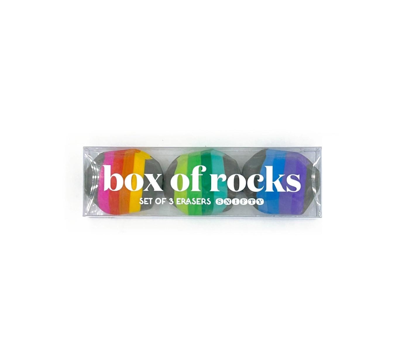 SNI Box of rocks erasers