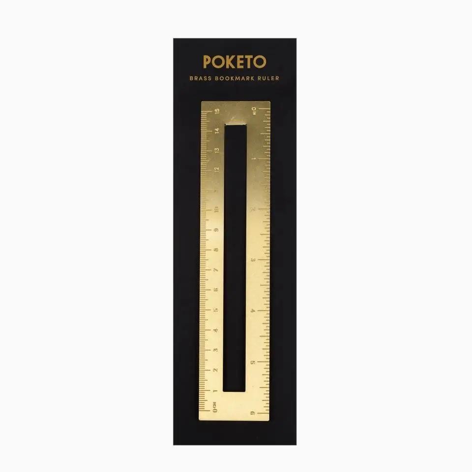 POK Brass bookmark ruler