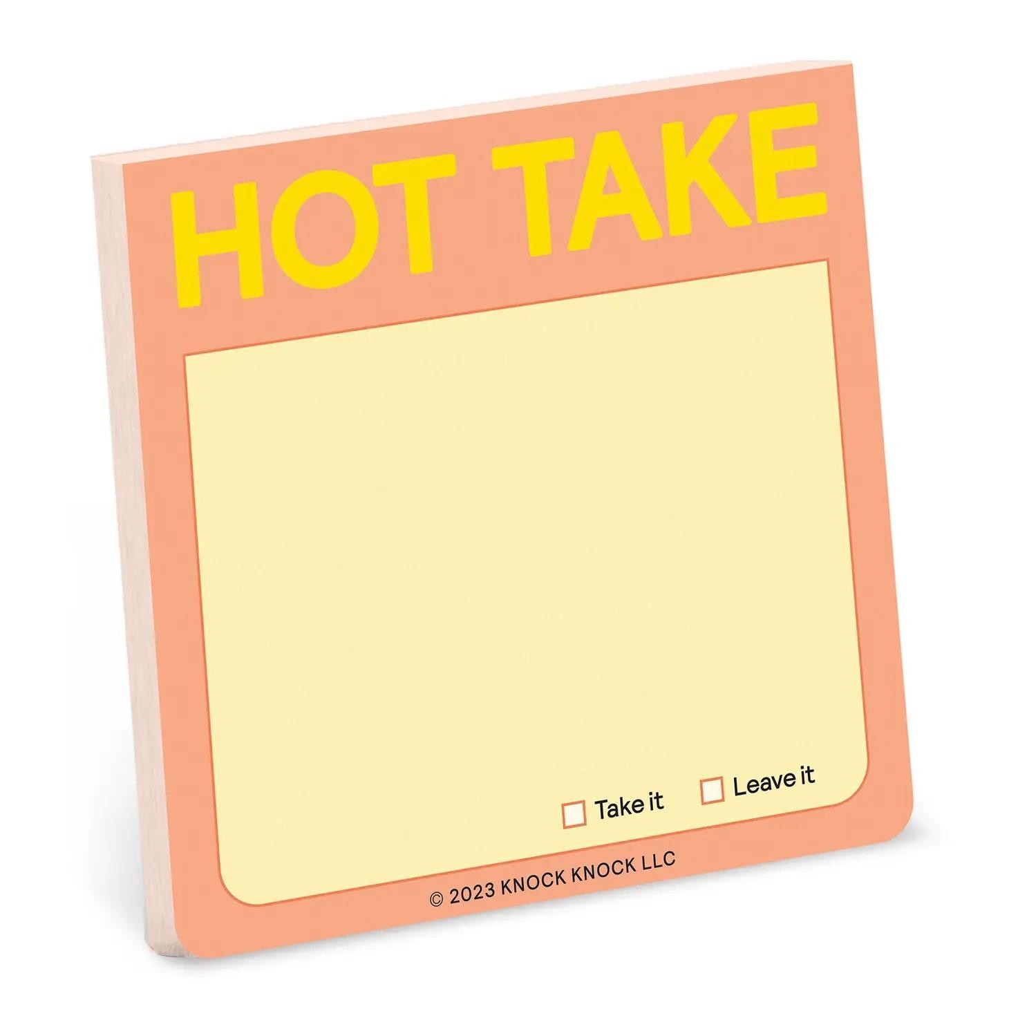 KNO Hot Take sticky note