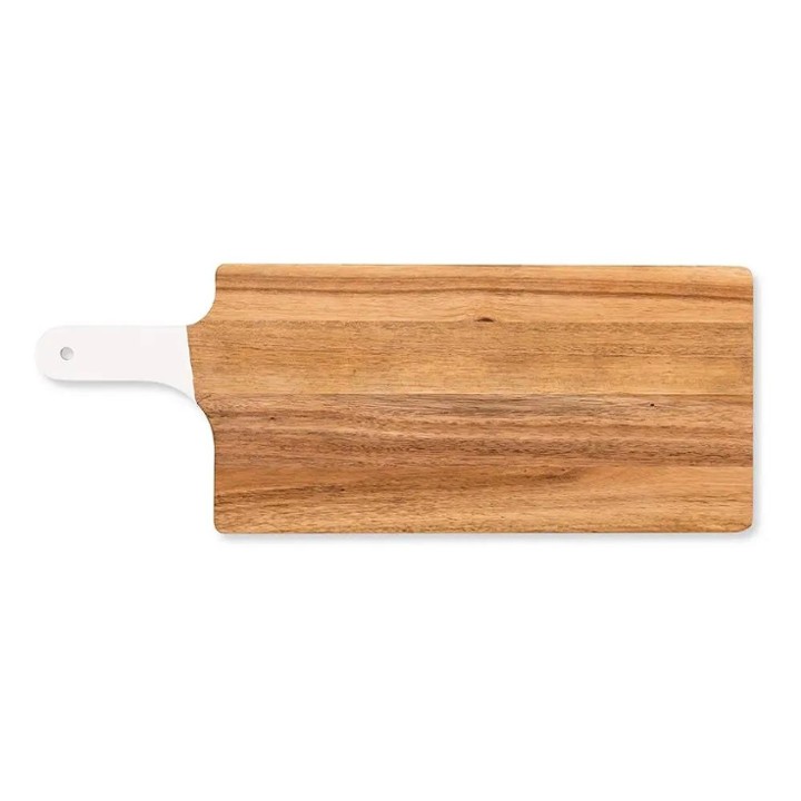 WED Wooden board with white handle