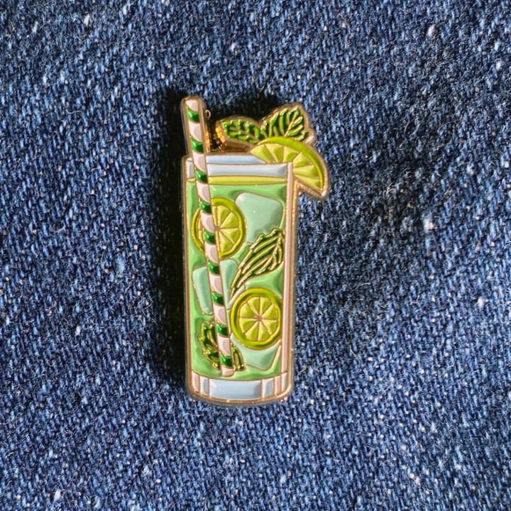 LOV Mojito cocktail pin