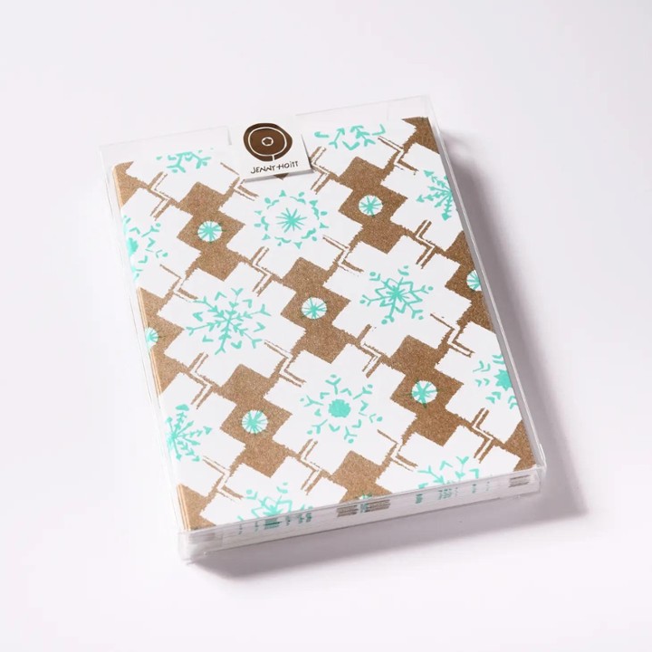 JEN Boxed notes snowflake geo