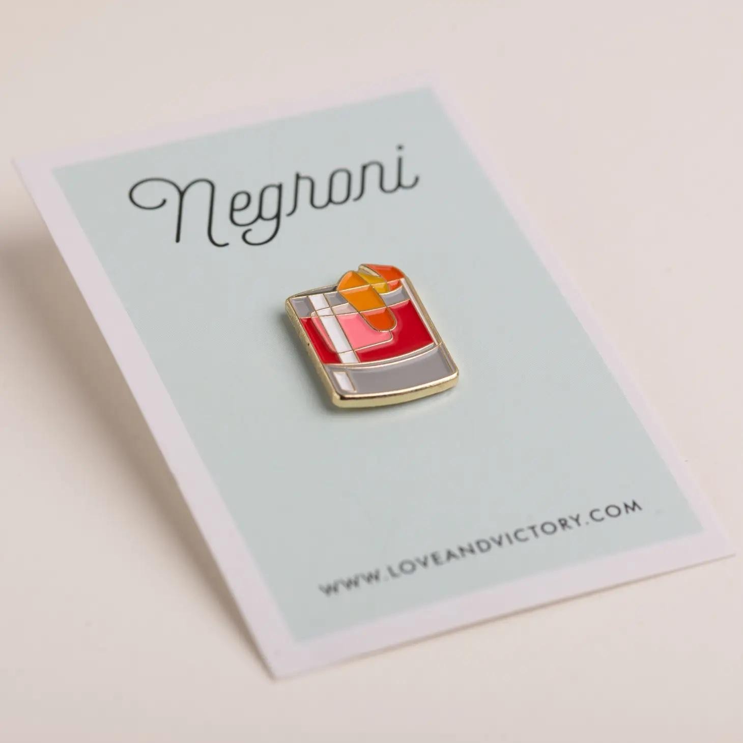 LOV Negroni cocktail pin