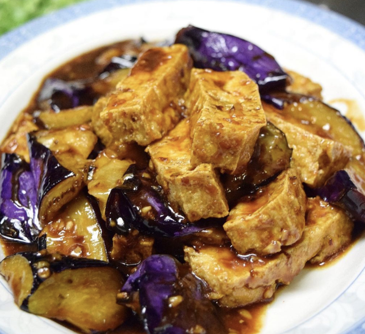 Eggplant Tofu in Garlic Sauce 茄子豆腐