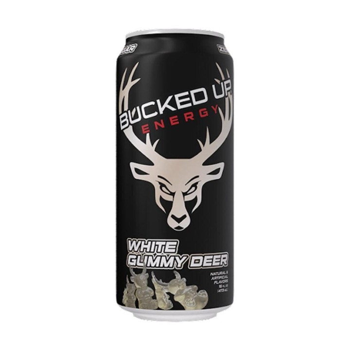 Single Bucked Up white gummy deer 16 oz
